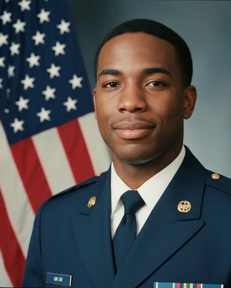Official portrait of James Merriweather in Coast Guard service dress blue, 2006